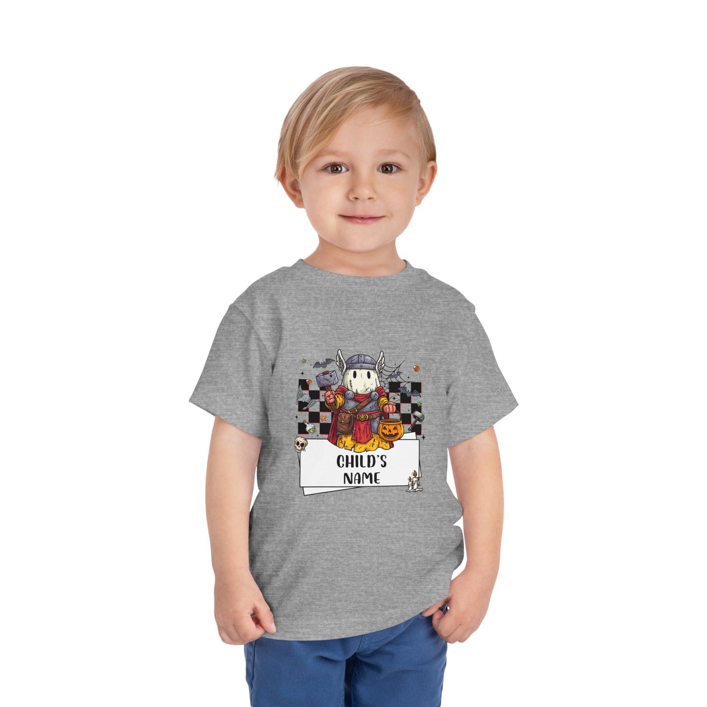 Customizable Thor Spooky Superhero Halloween Toddler Tee