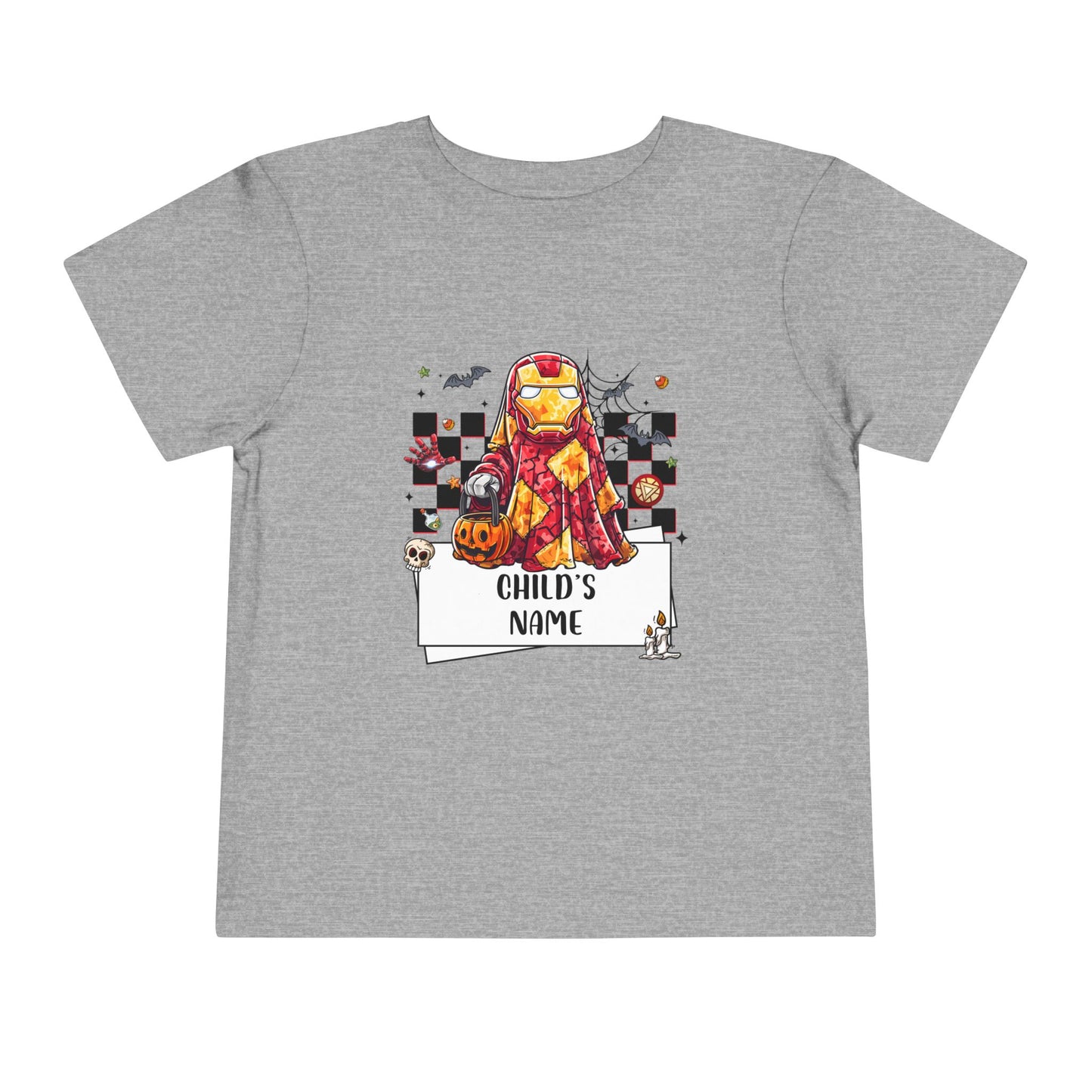 Personalized Iron Man Spooky Superhero Halloween Toddler Tee