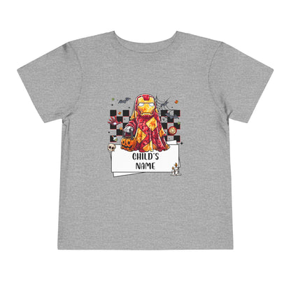 Personalized Iron Man Spooky Superhero Halloween Toddler Tee