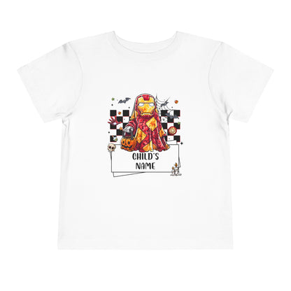 Personalized Iron Man Spooky Superhero Halloween Toddler Tee