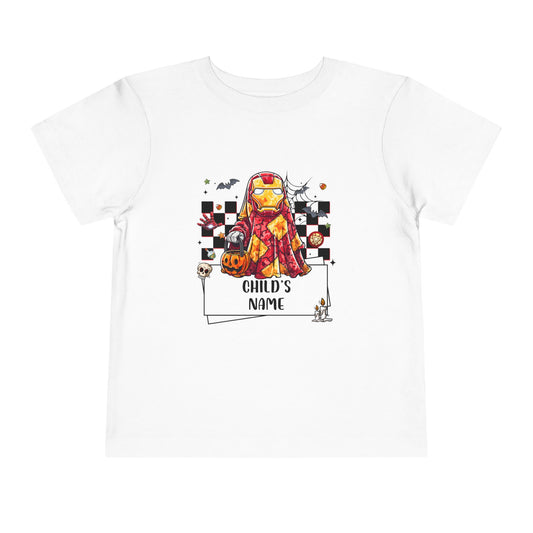 Personalized Iron Man Spooky Superhero Halloween Toddler Tee