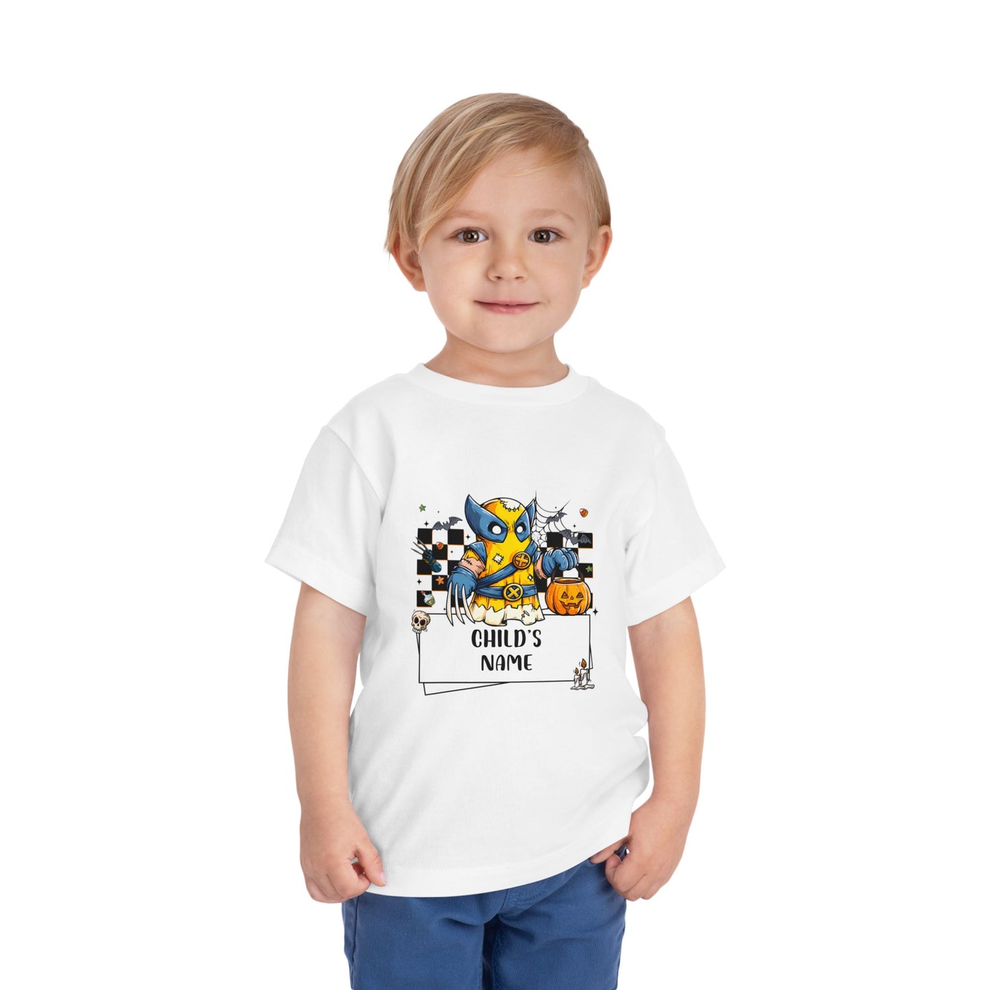 Customizable Wolverine Spooky Superhero Halloween Toddler Tee