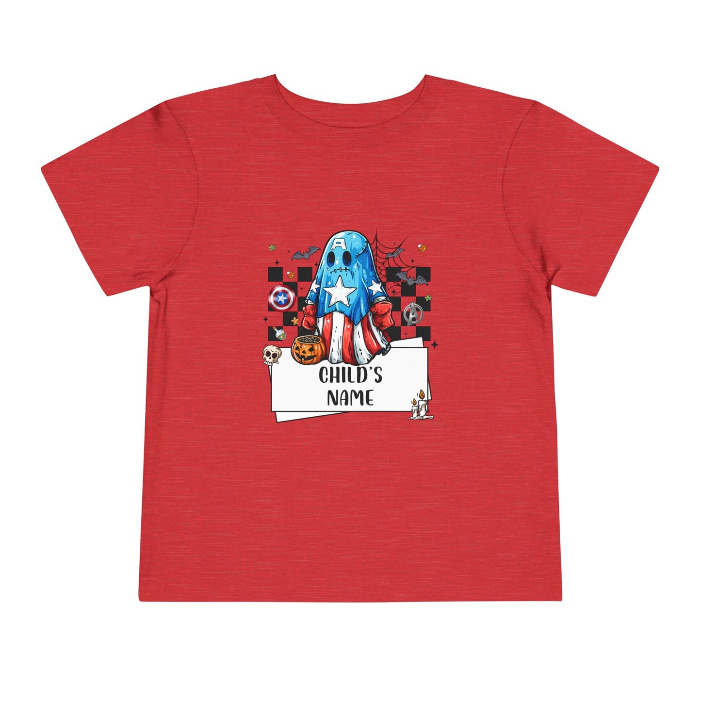 Customizable Captain America Spooky Superhero Toddler Tee