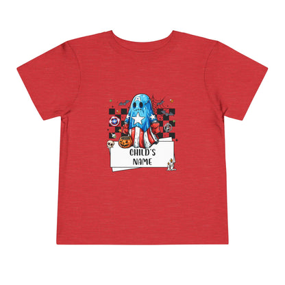 Customizable Captain America Spooky Superhero Toddler Tee