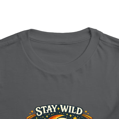 Toddler Tee — "Stay Wild Moon Child" Cute Boho Moon & Stars Graphic