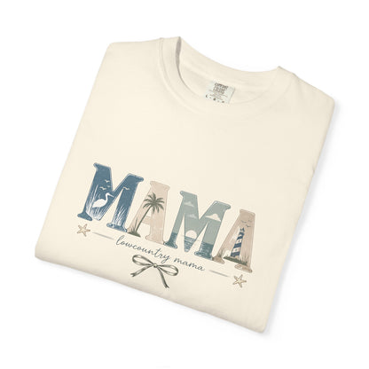 "Lowcountry Mama" Marsh Mama Graphic T-Shirt — 'Mama' Coastal Script Tee