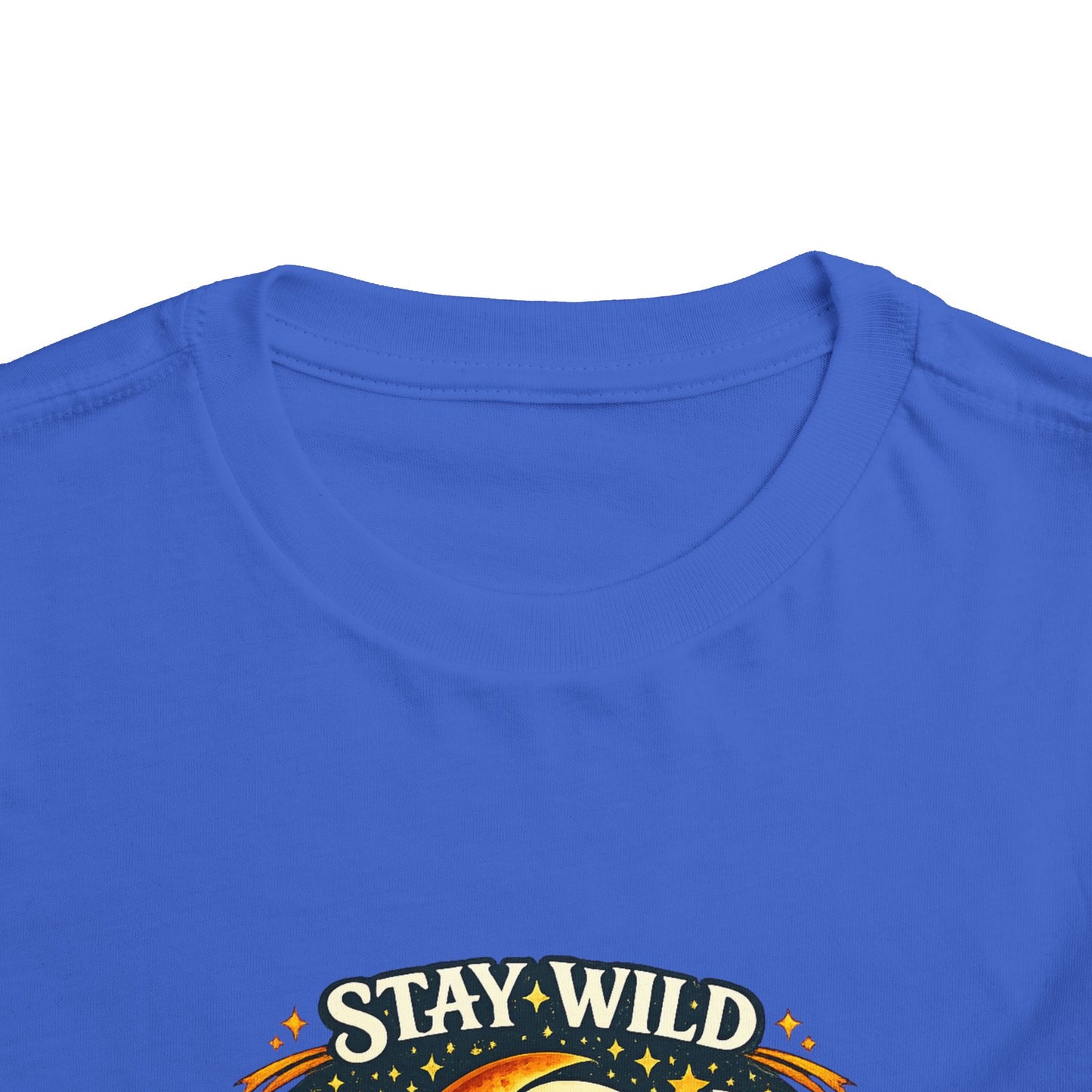Toddler Tee — "Stay Wild Moon Child" Cute Boho Moon & Stars Graphic