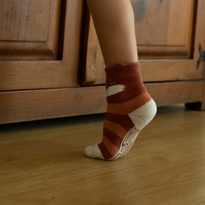 New- Critter Crew II- Organic- 4 Pairs of Stay-On Baby & Toddler Non-Slip Socks