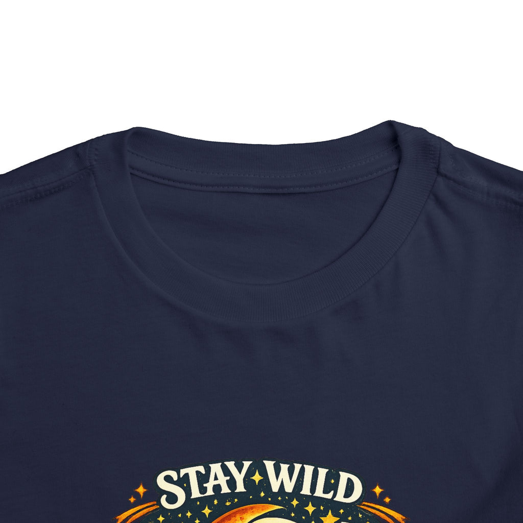 Toddler Tee — "Stay Wild Moon Child" Cute Boho Moon & Stars Graphic