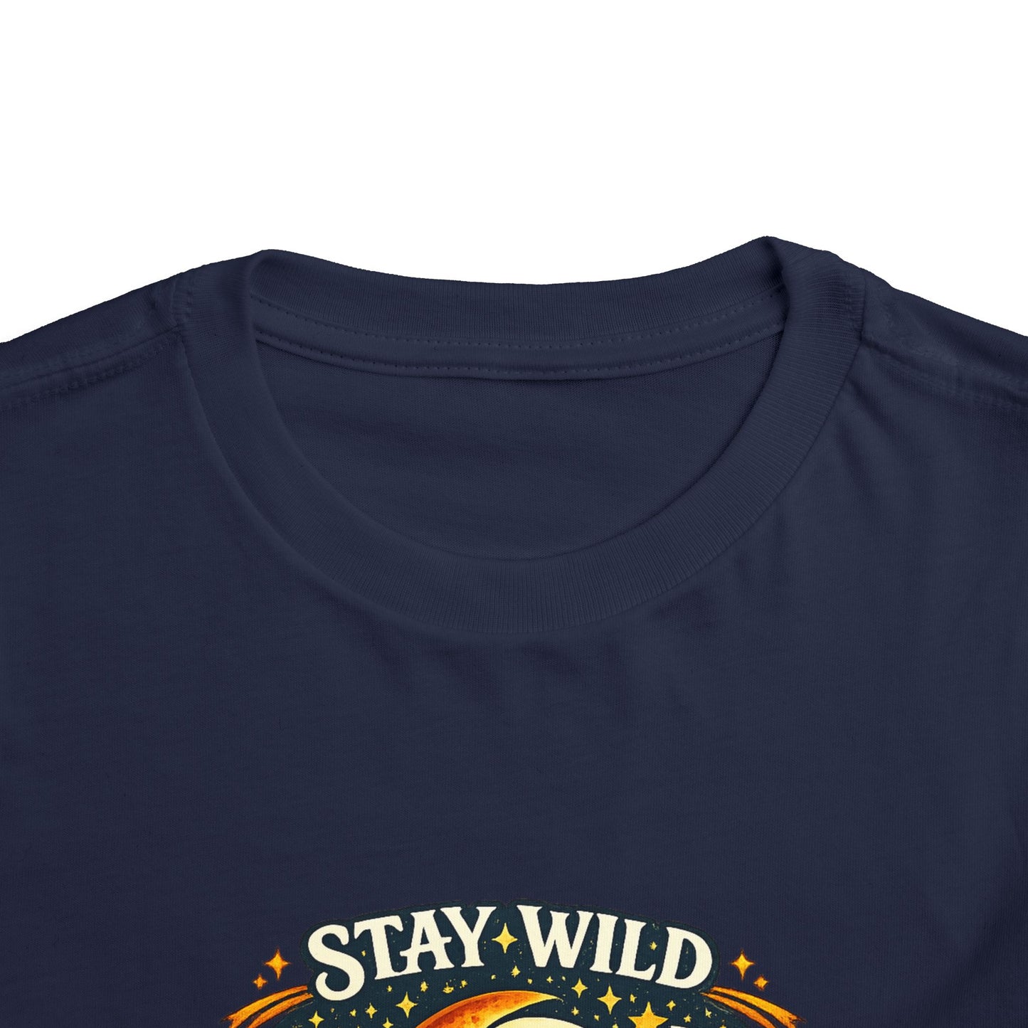 Toddler Tee — "Stay Wild Moon Child" Cute Boho Moon & Stars Graphic