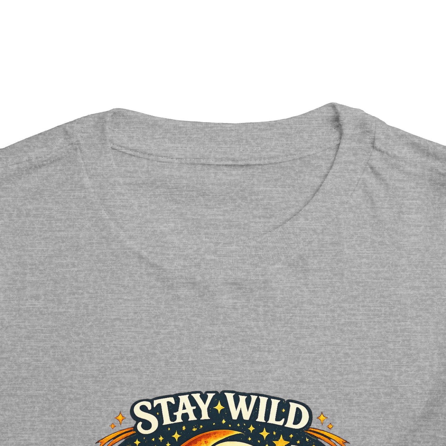 Toddler Tee — "Stay Wild Moon Child" Cute Boho Moon & Stars Graphic