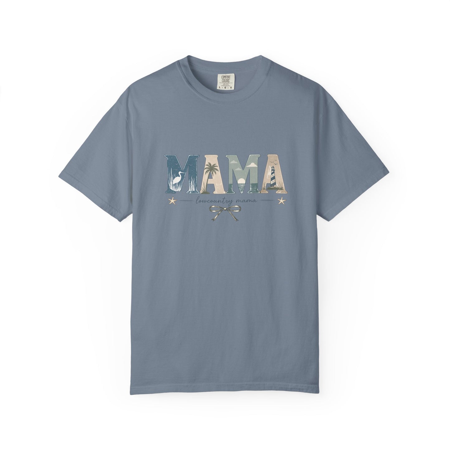 "Lowcountry Mama" Marsh Mama Graphic T-Shirt — 'Mama' Coastal Script Tee