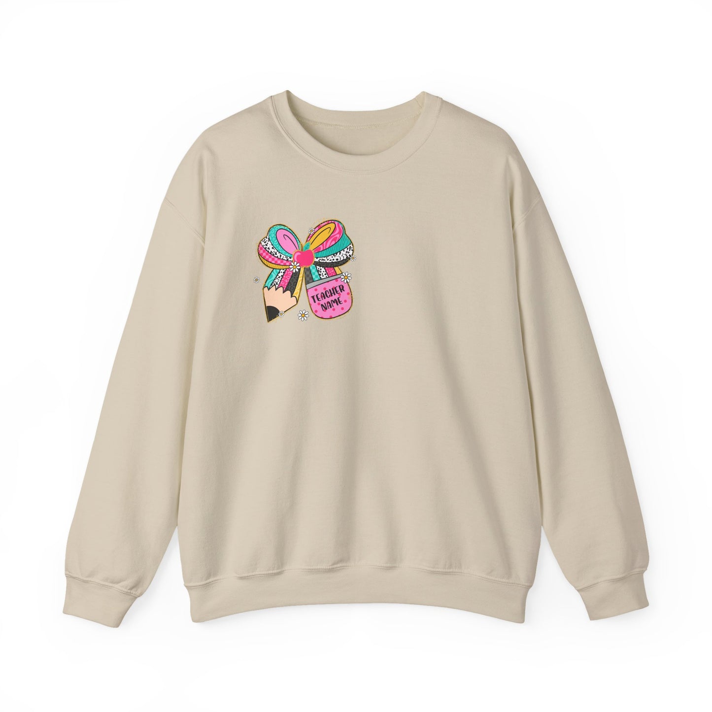 Customizable Teacher Crewneck — “It Takes a Big Heart to Shape Little Minds”