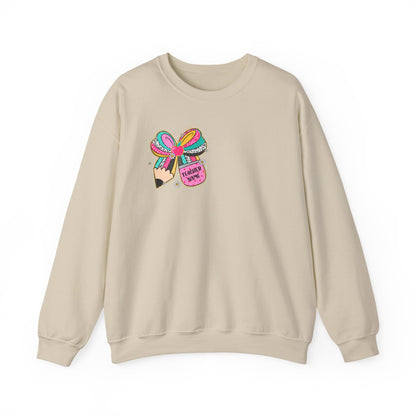 Customizable Teacher Crewneck — “It Takes a Big Heart to Shape Little Minds”