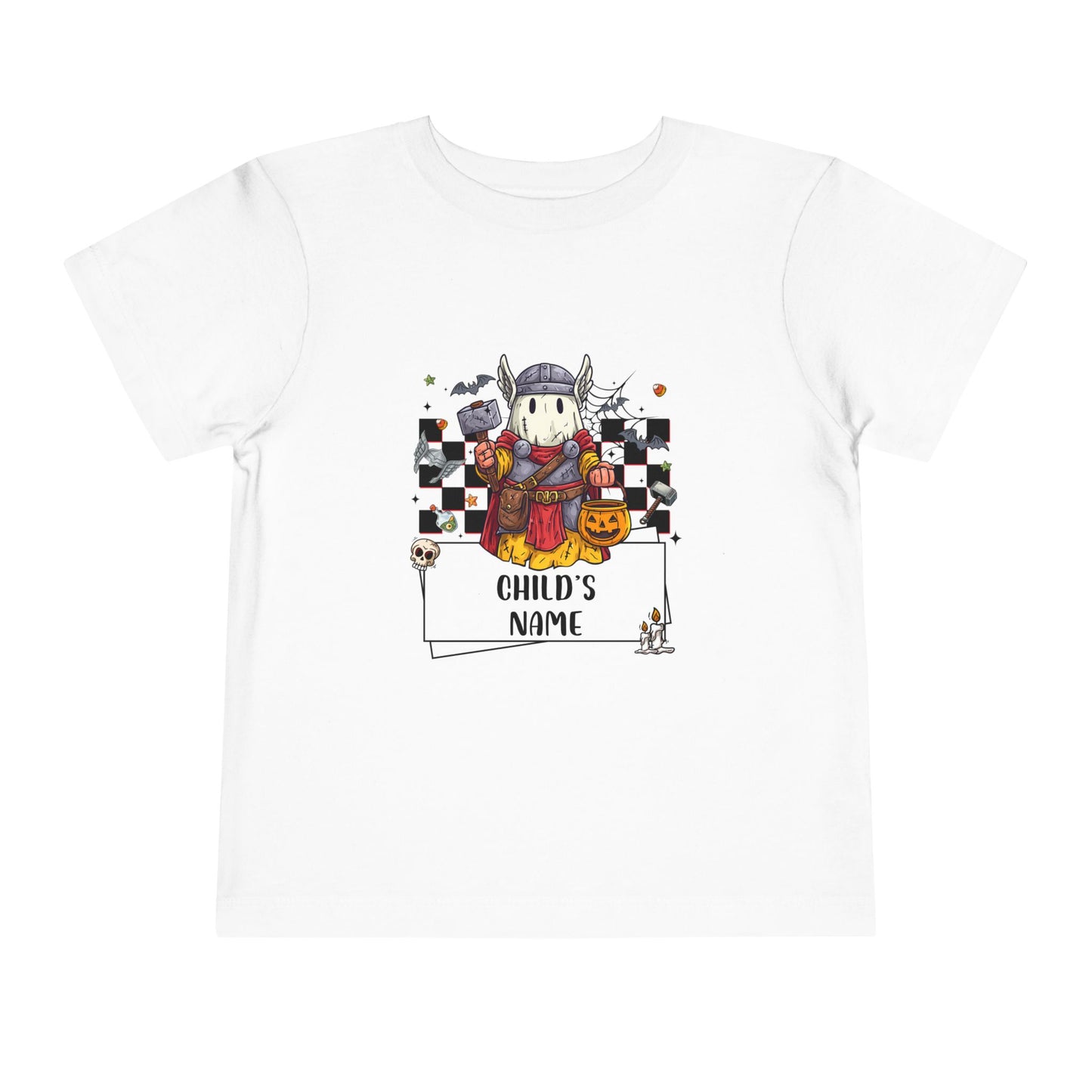 Customizable Thor Spooky Superhero Halloween Toddler Tee
