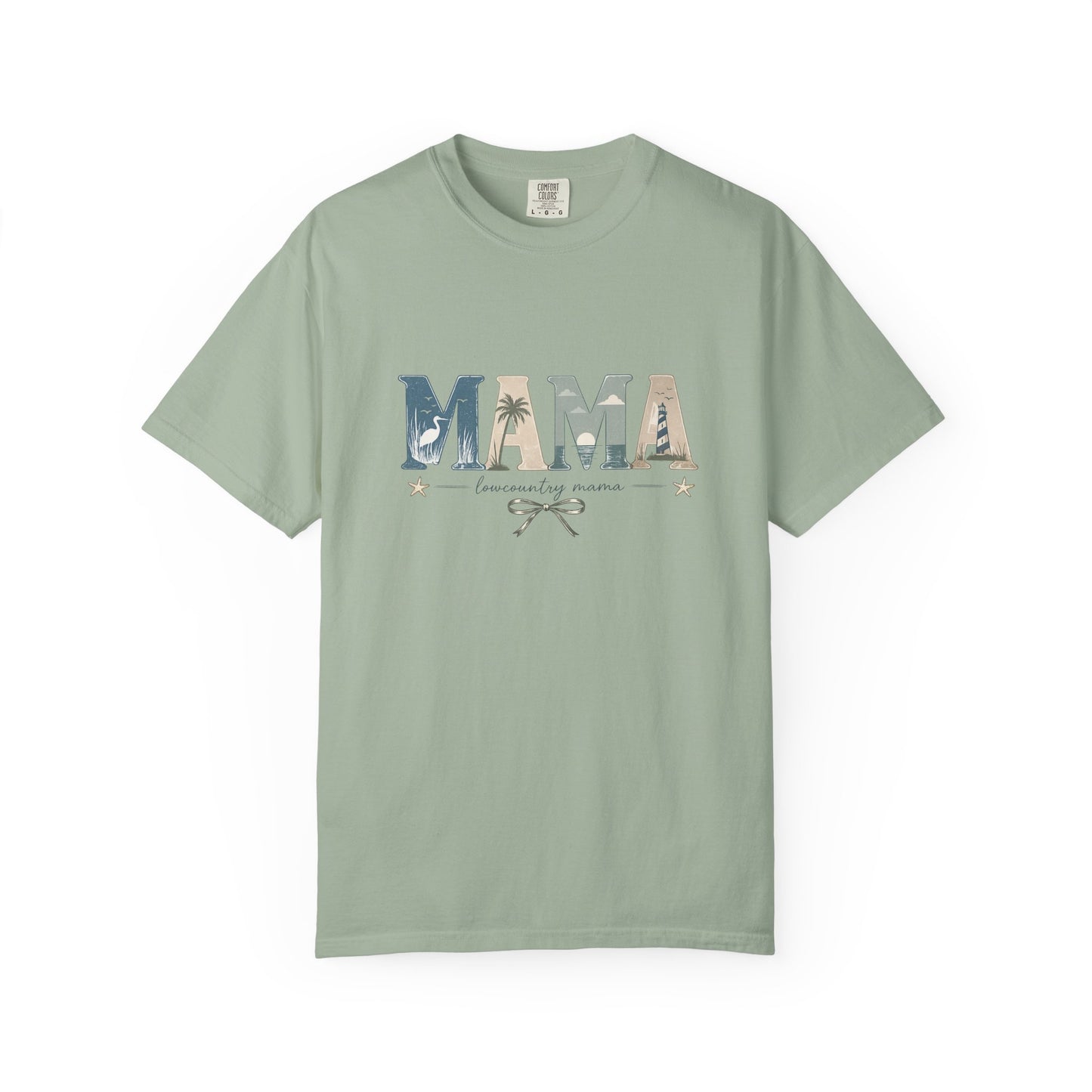 "Lowcountry Mama" Marsh Mama Graphic T-Shirt — 'Mama' Coastal Script Tee