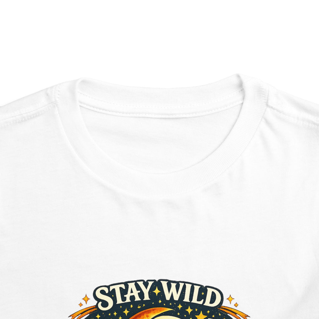 Toddler Tee — "Stay Wild Moon Child" Cute Boho Moon & Stars Graphic