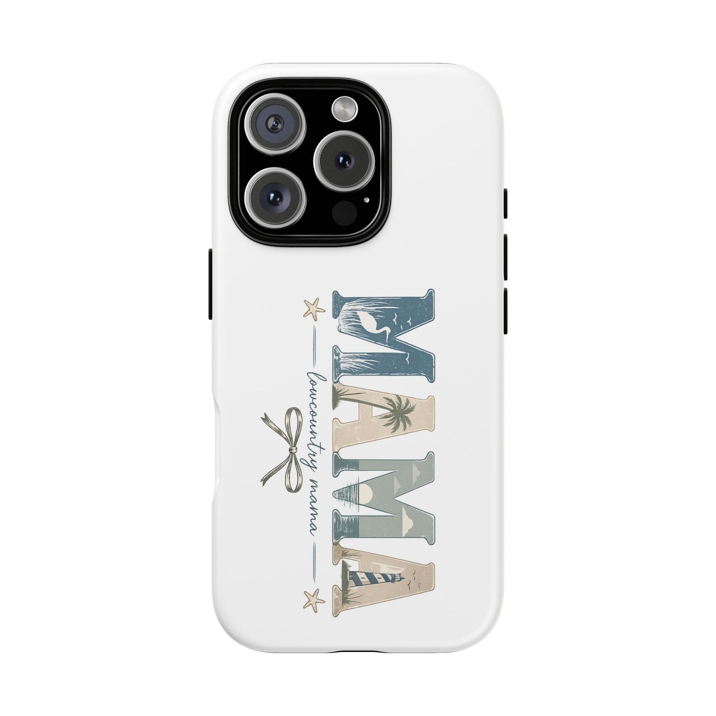"Lowcountry Mama" Coastal Vibes Phone Case – Coastal Mom Marsh Style Phone Cover
