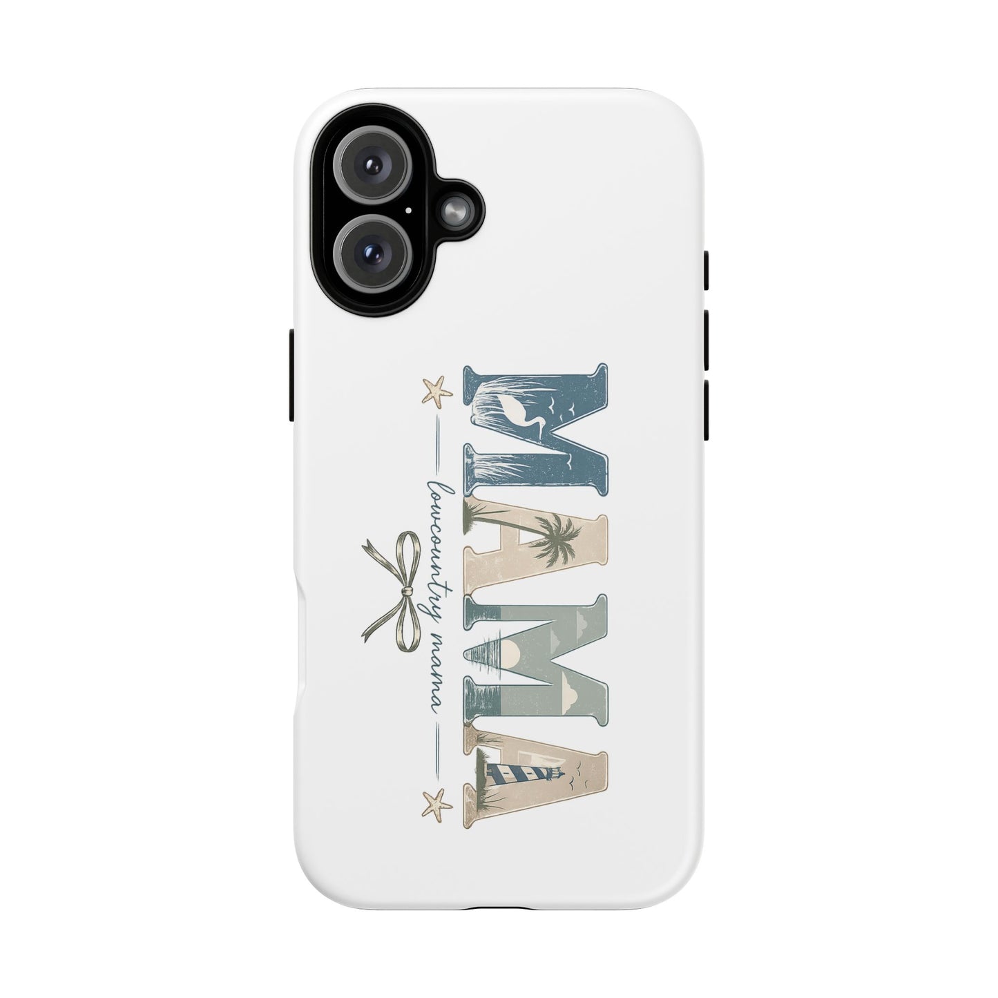 "Lowcountry Mama" Coastal Vibes Phone Case – Coastal Mom Marsh Style Phone Cover