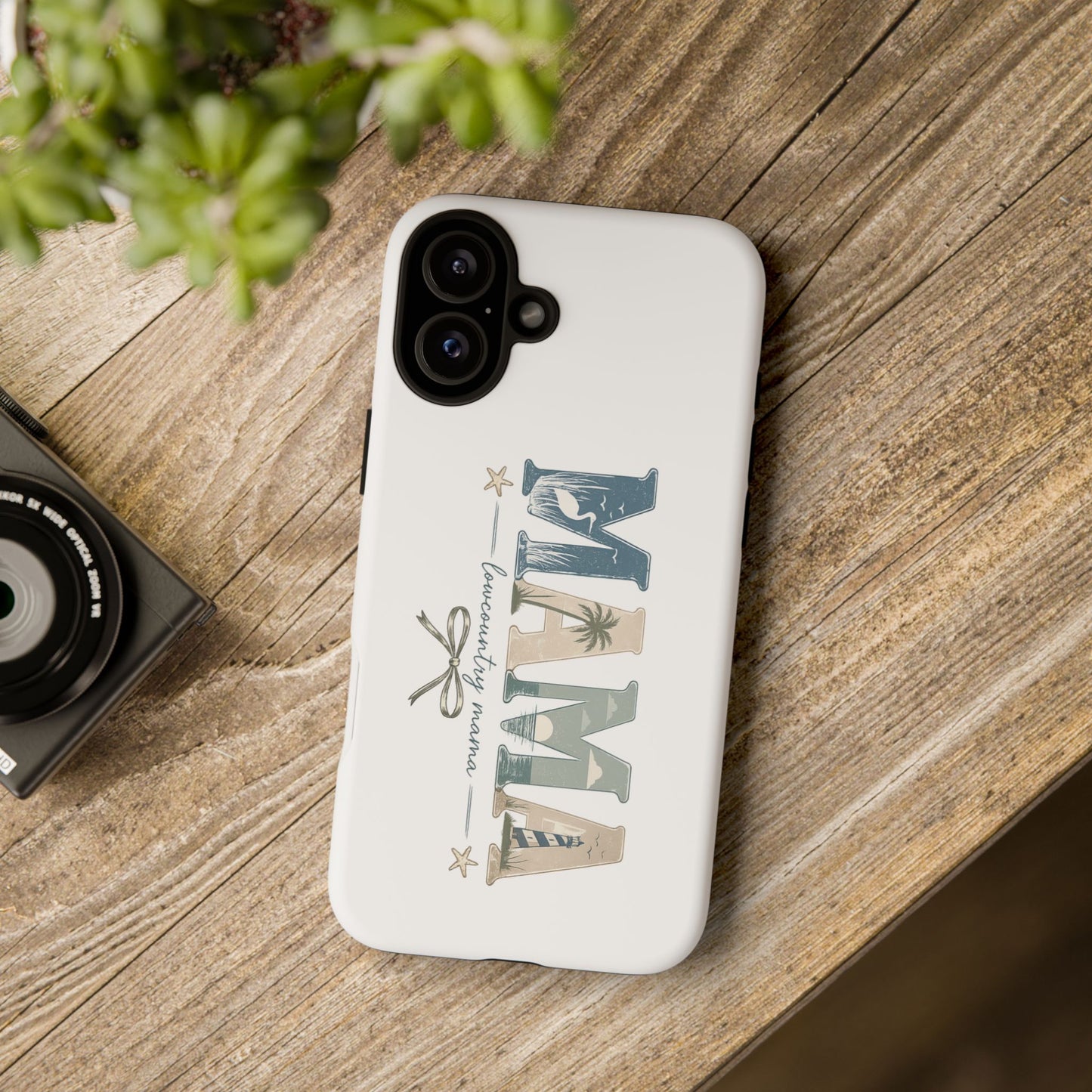 "Lowcountry Mama" Coastal Vibes Phone Case – Coastal Mom Marsh Style Phone Cover
