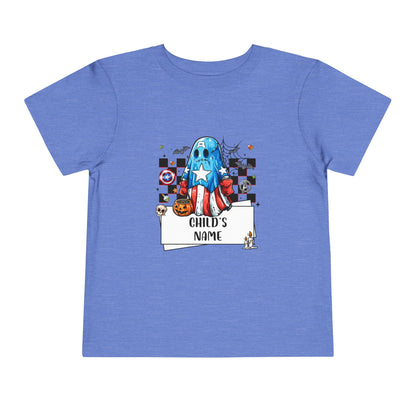 Customizable Captain America Spooky Superhero Toddler Tee