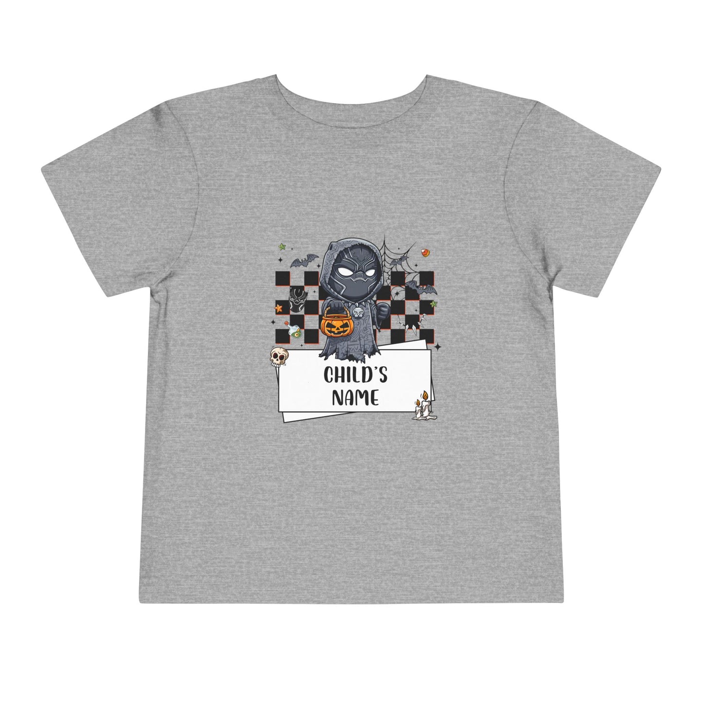 Personalized Black Panther Spooky Halloween Toddler Tee