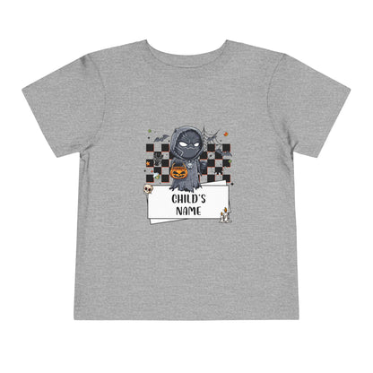 Personalized Black Panther Spooky Halloween Toddler Tee