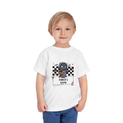 Personalized Black Panther Spooky Halloween Toddler Tee
