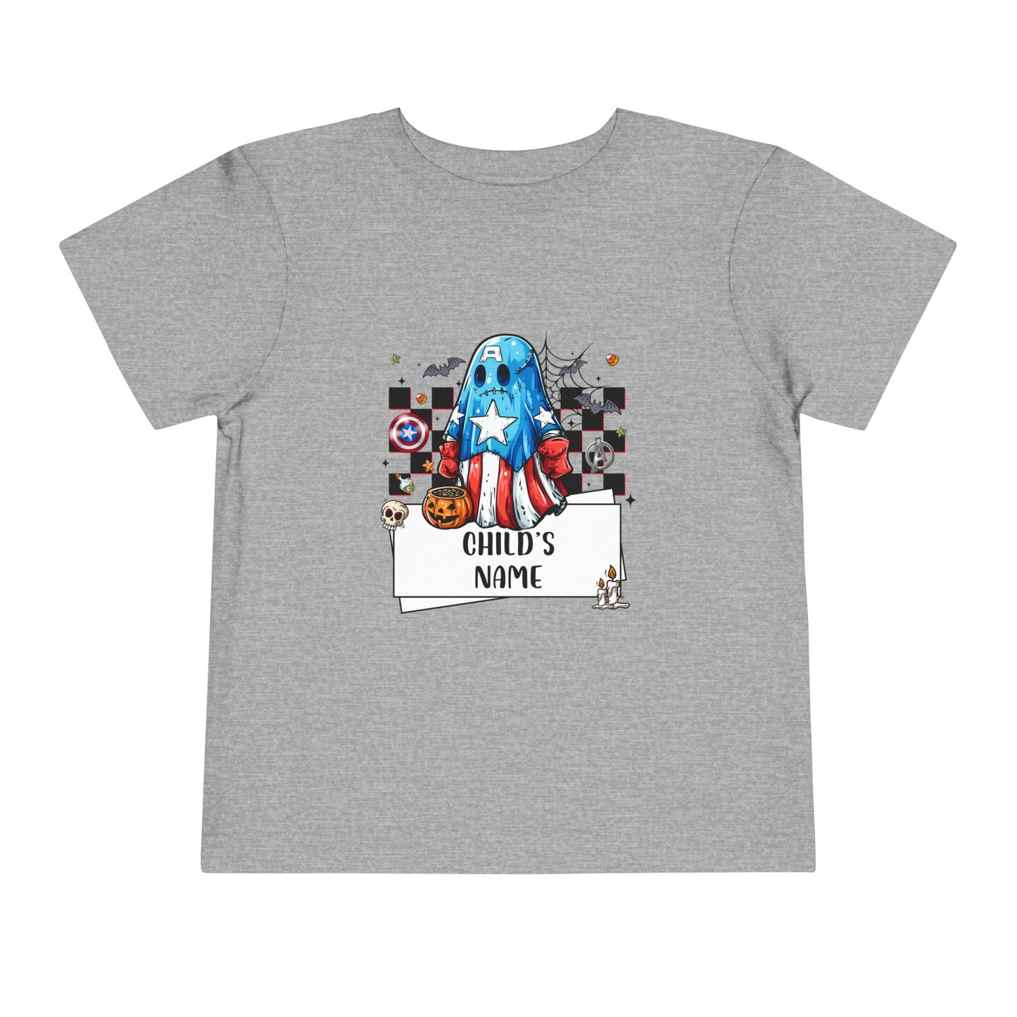 Customizable Captain America Spooky Superhero Toddler Tee