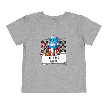 Customizable Captain America Spooky Superhero Toddler Tee