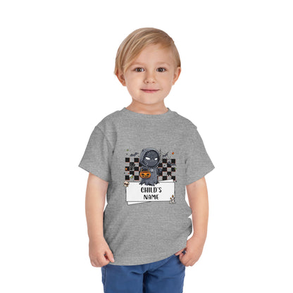 Personalized Black Panther Spooky Halloween Toddler Tee