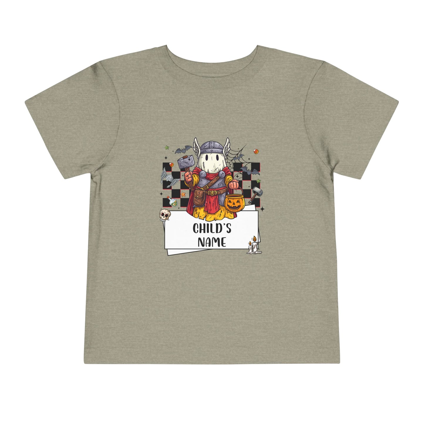 Customizable Thor Spooky Superhero Halloween Toddler Tee