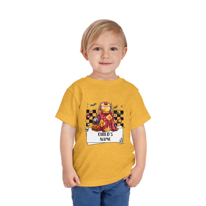 Personalized Iron Man Spooky Superhero Halloween Toddler Tee