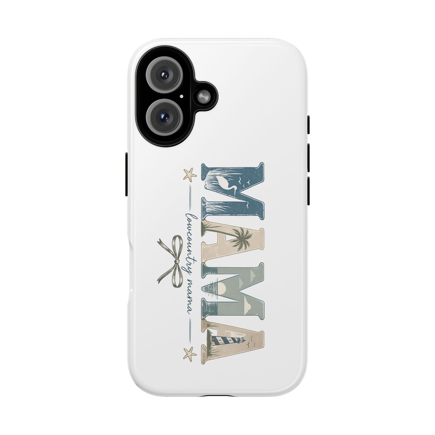 "Lowcountry Mama" Coastal Vibes Phone Case – Coastal Mom Marsh Style Phone Cover