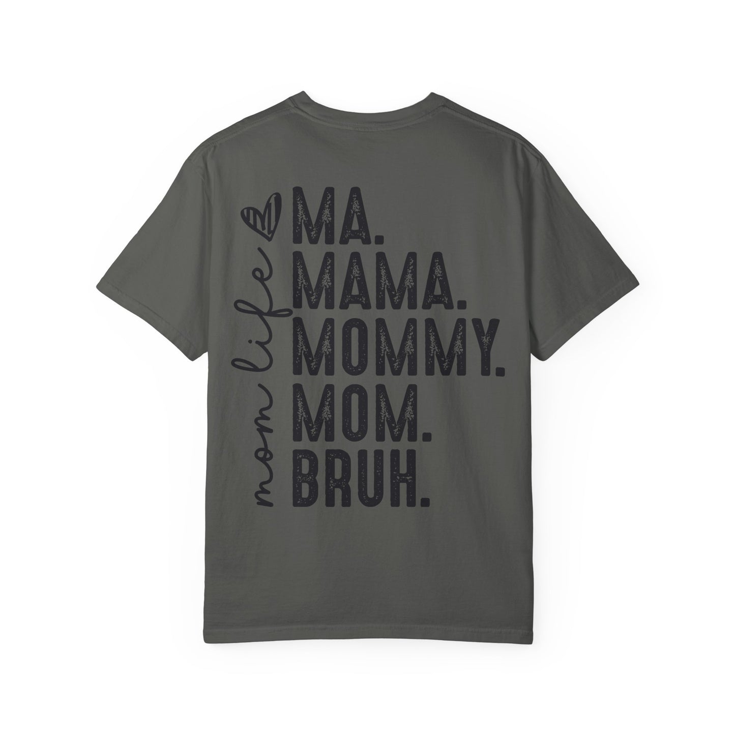 BRUH. T‑Shirt — “formerly known as mom” Funny Graphic Tee Black Script