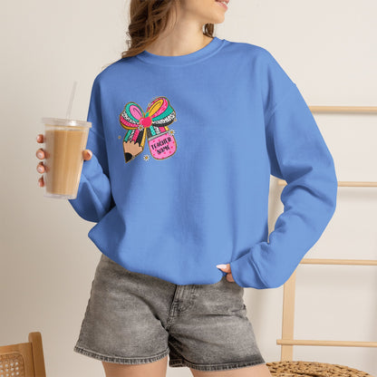 Customizable Teacher Crewneck — “It Takes a Big Heart to Shape Little Minds”