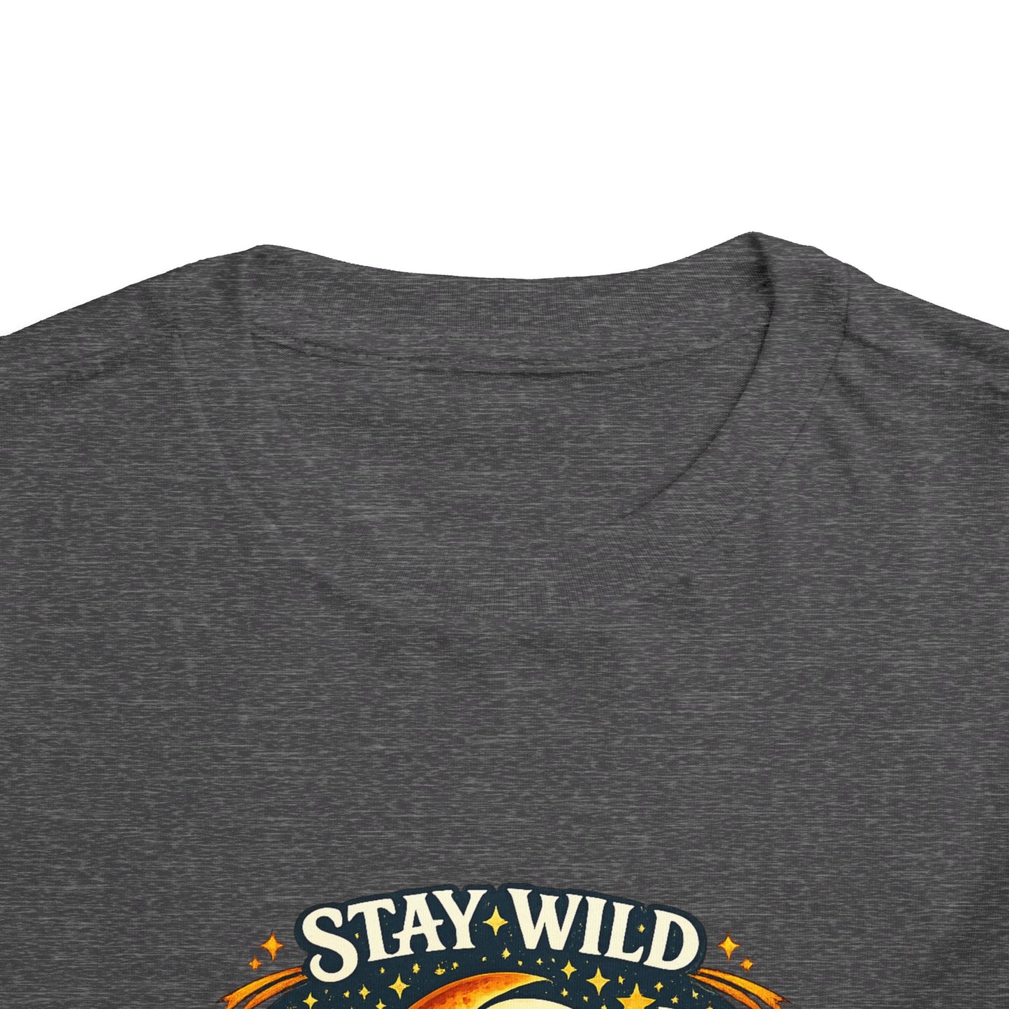 Toddler Tee — "Stay Wild Moon Child" Cute Boho Moon & Stars Graphic