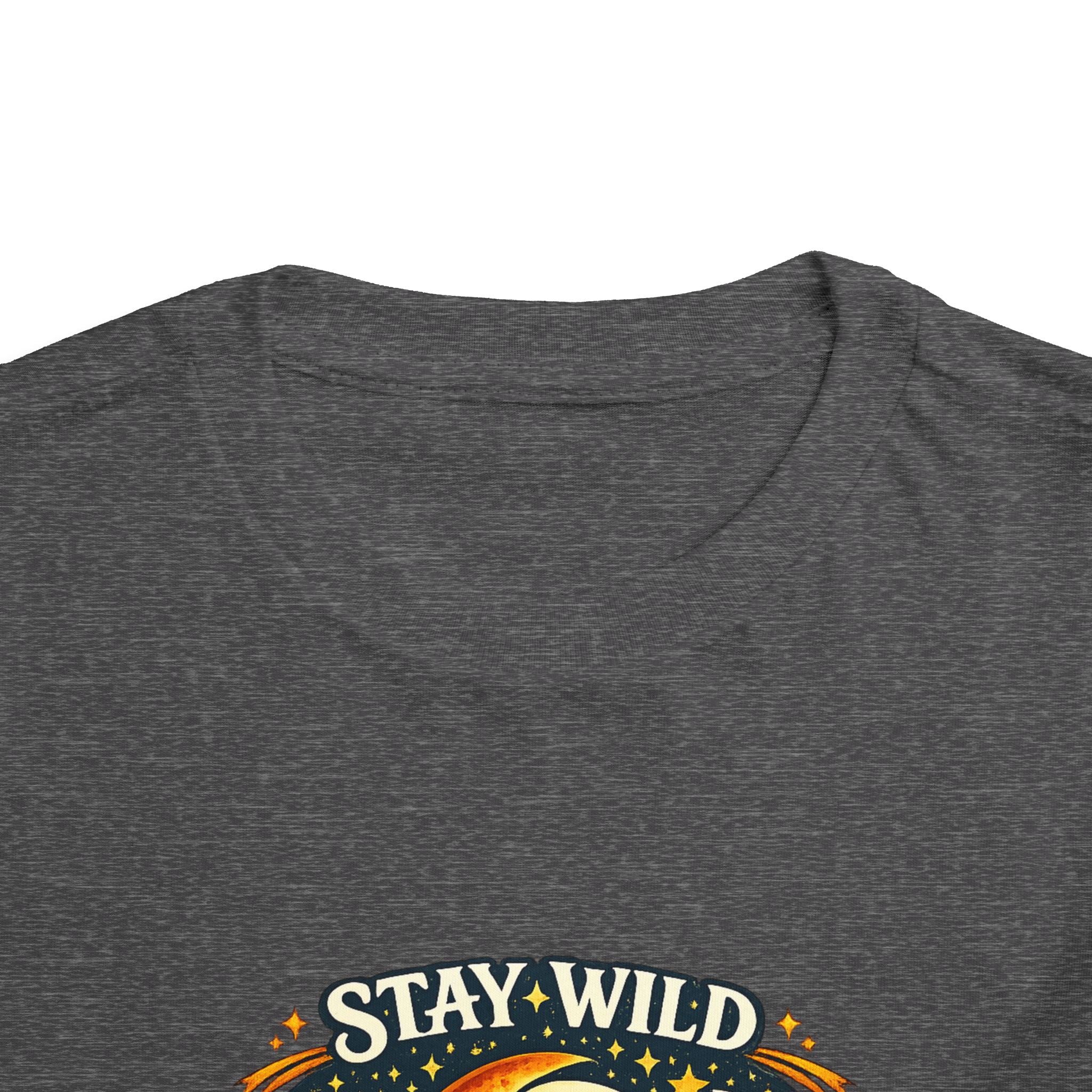 Toddler Tee — "Stay Wild Moon Child" Cute Boho Moon & Stars Graphic