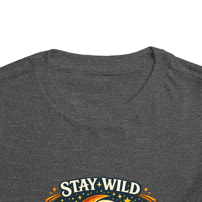 Toddler Tee — "Stay Wild Moon Child" Cute Boho Moon & Stars Graphic