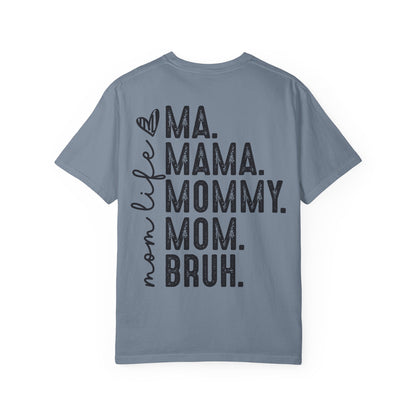 BRUH. T‑Shirt — “formerly known as mom” Funny Graphic Tee Black Script