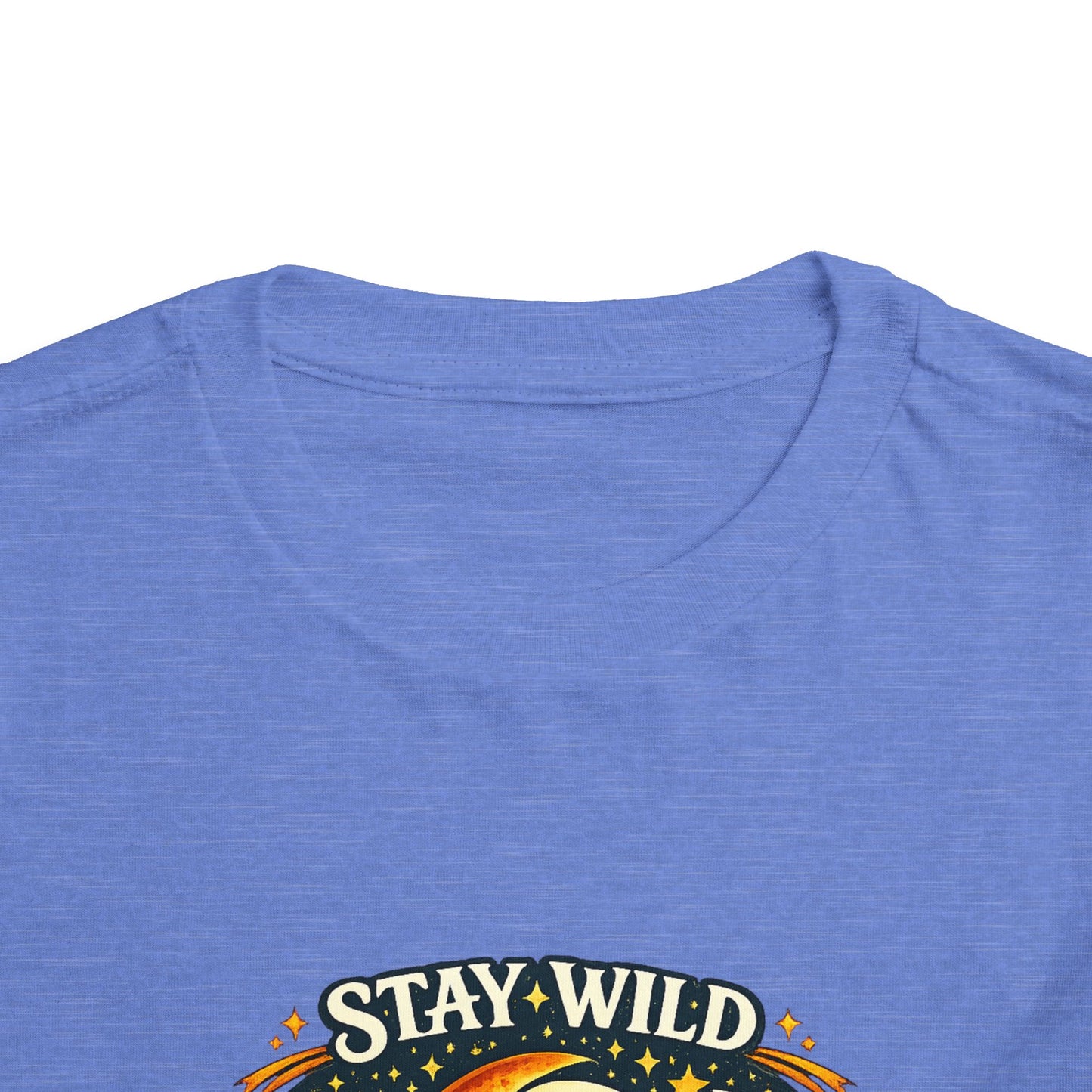Toddler Tee — "Stay Wild Moon Child" Cute Boho Moon & Stars Graphic