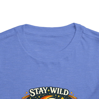 Toddler Tee — "Stay Wild Moon Child" Cute Boho Moon & Stars Graphic