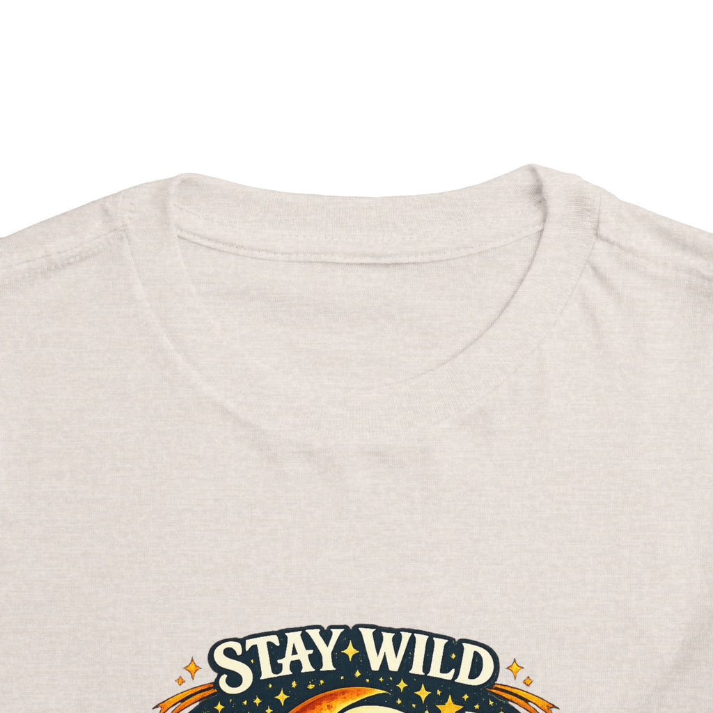 Toddler Tee — "Stay Wild Moon Child" Cute Boho Moon & Stars Graphic