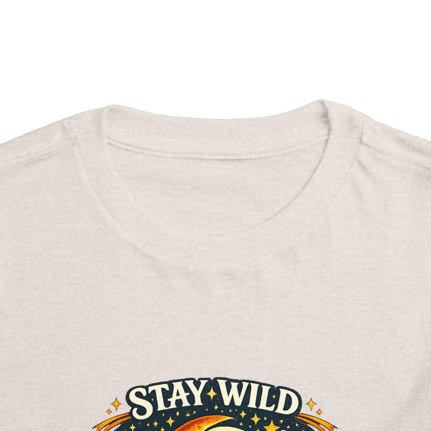 Toddler Tee — "Stay Wild Moon Child" Cute Boho Moon & Stars Graphic