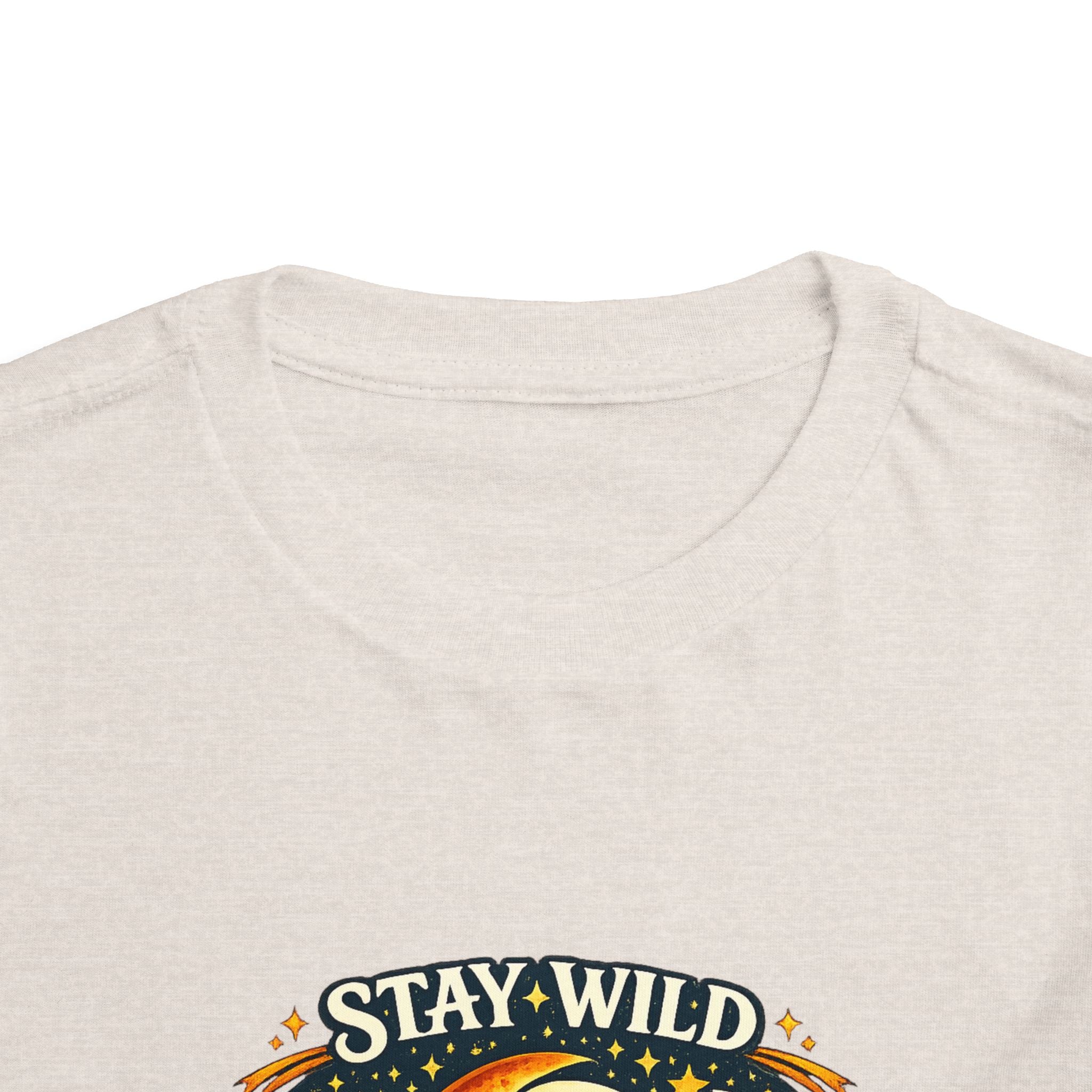 Toddler Tee — "Stay Wild Moon Child" Cute Boho Moon & Stars Graphic