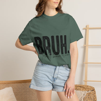 BRUH. T‑Shirt — “formerly known as mom” Funny Graphic Tee Black Script