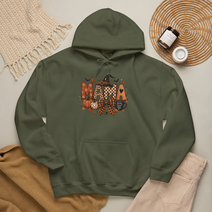 Mama Witch Halloween Hoodie — Fall Pumpkin & Broomstick Graphic Sweatshirt