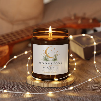Moonstone Marsh Scented Soy Candle — Amber Jar (Multi-Size)