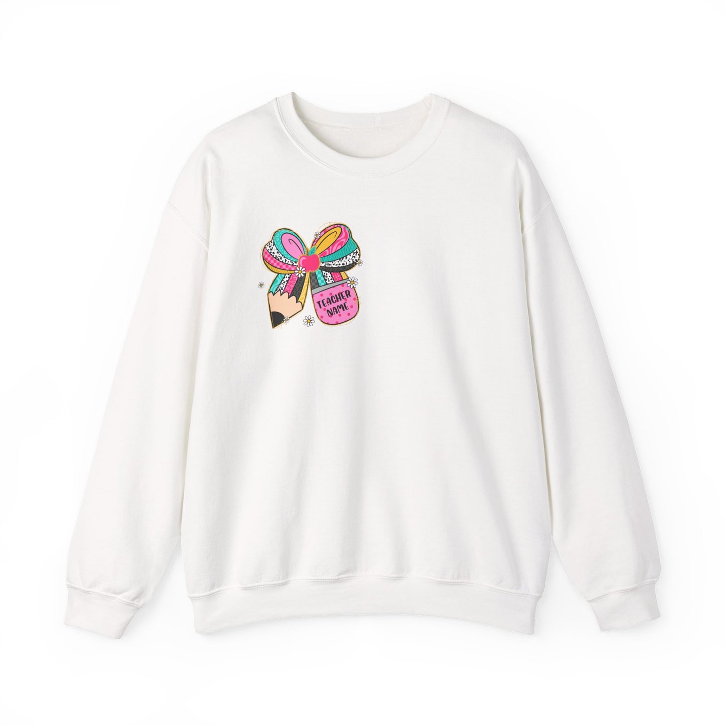Customizable Teacher Crewneck — “It Takes a Big Heart to Shape Little Minds”