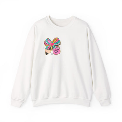Customizable Teacher Crewneck — “It Takes a Big Heart to Shape Little Minds”